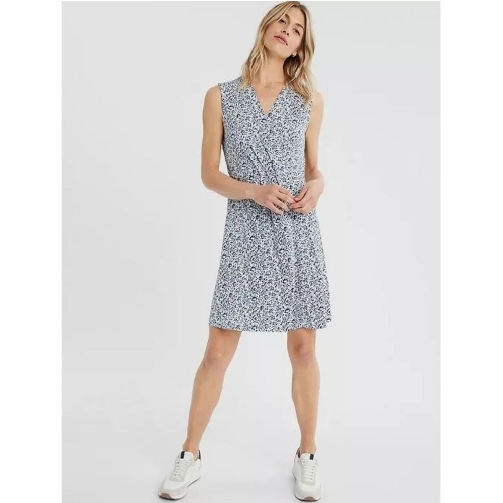 Banana Republic Blue Floral Print Dress NWT